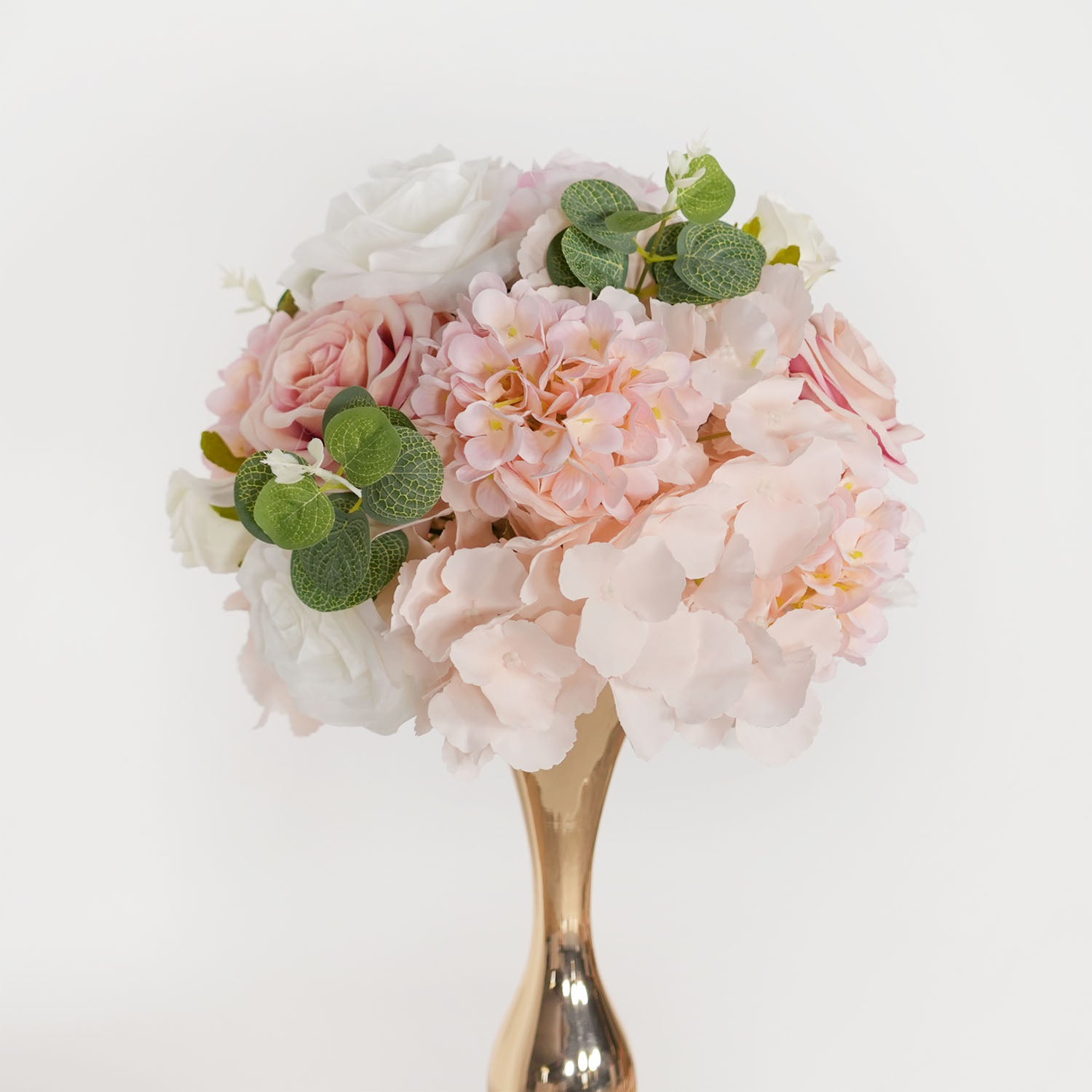 Uflower Pink Rose Table Runner Sofa Floral Wedding Backdrop Decor