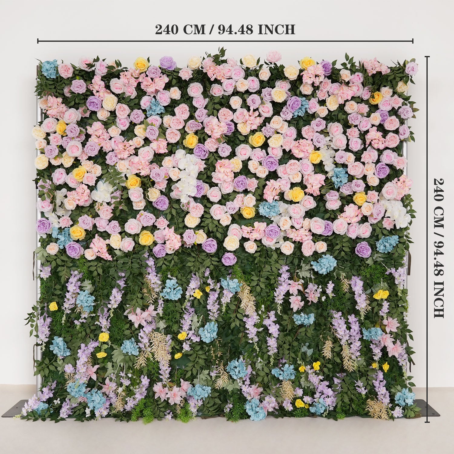 Uflower Flower Wall 3D Purple Pink Rose Floral Backdrop Wedding Party Proposal Decor