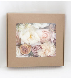 Flower Box Silk Blooming Flowers with Stem Pink