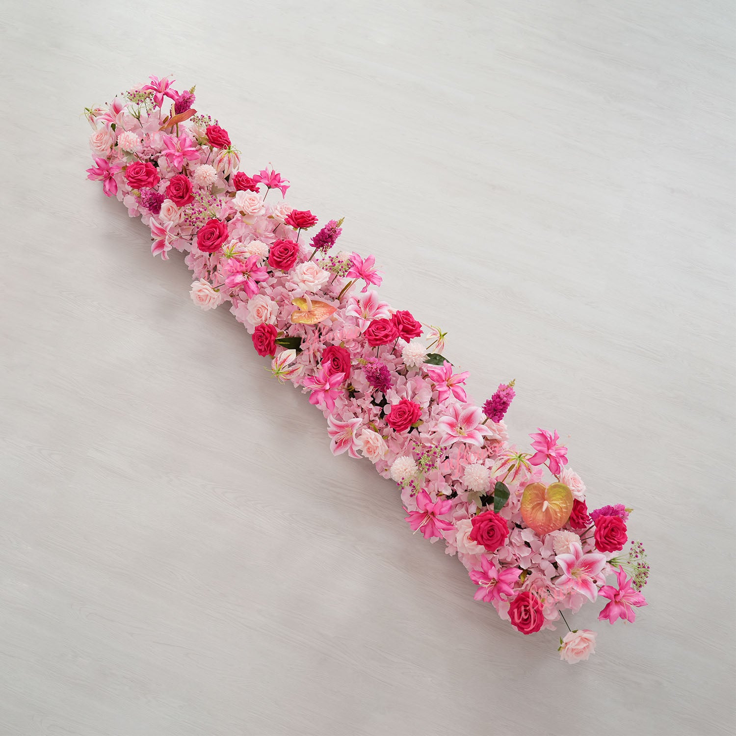 Uflower Rose Pink Floral Arrangement Wedding Backdrop Floral Props