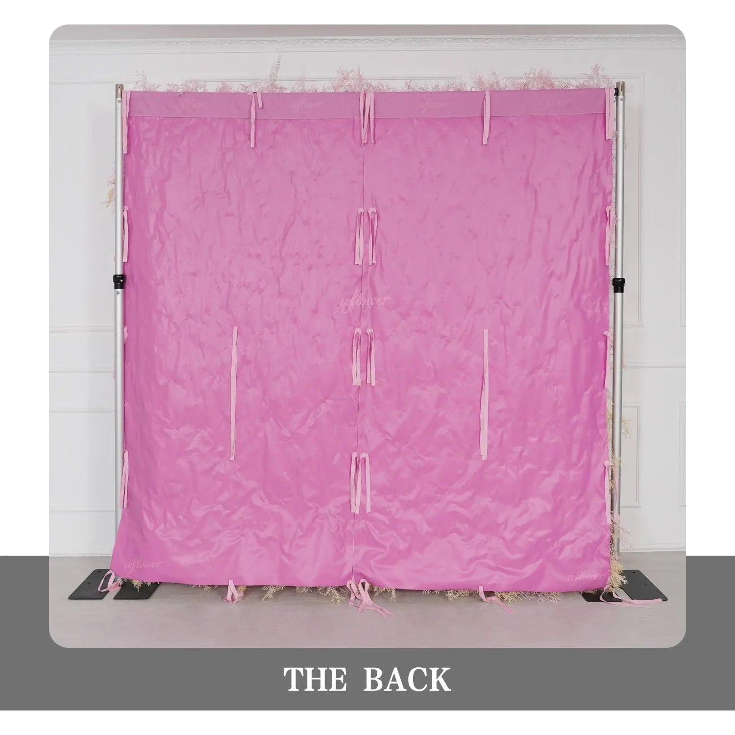 Uflower Flower Wall Champagne Pink Frost Floral Backdrop Wedding Party Proposal Decor SET80215 - Uflower