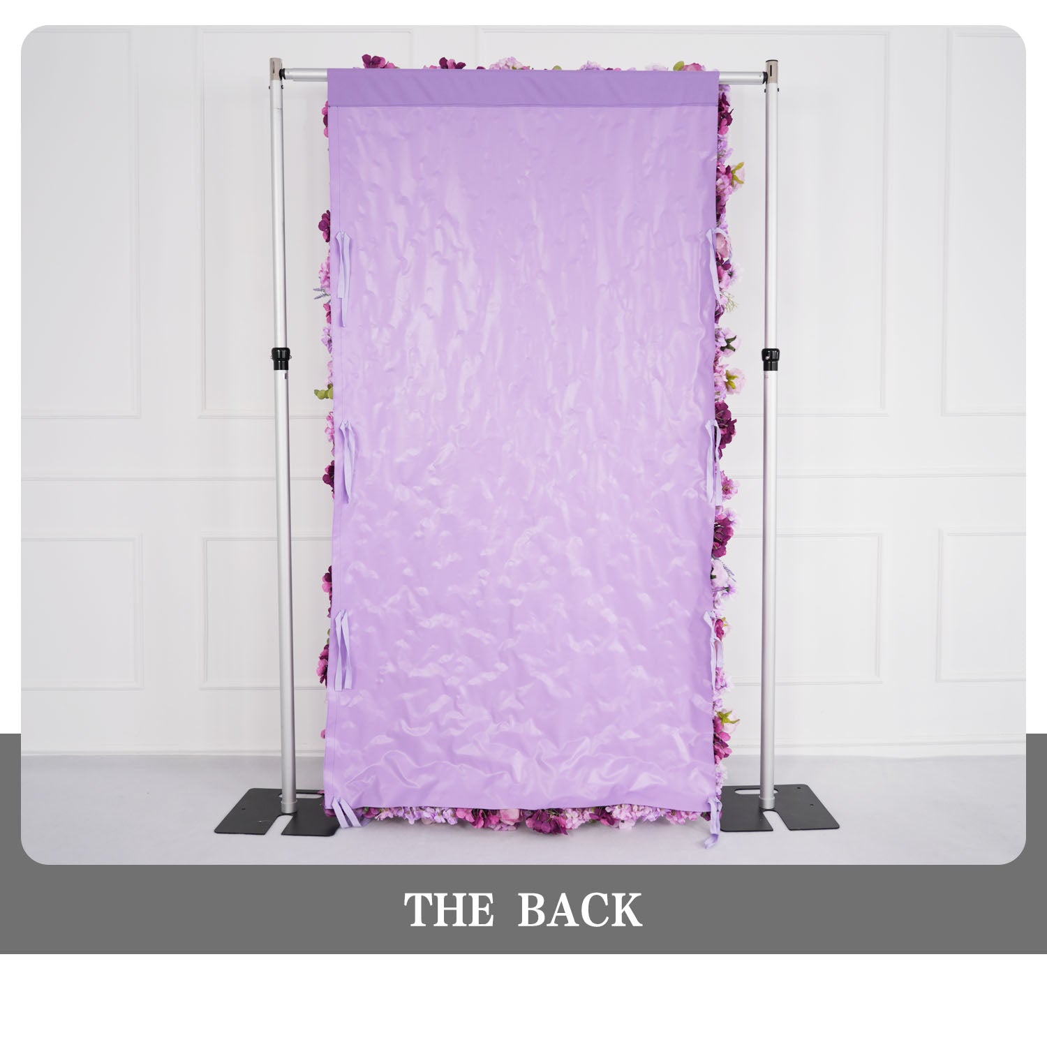 Uflower Purple Rose Flower Wall Backdrop Wedding Party Decoration