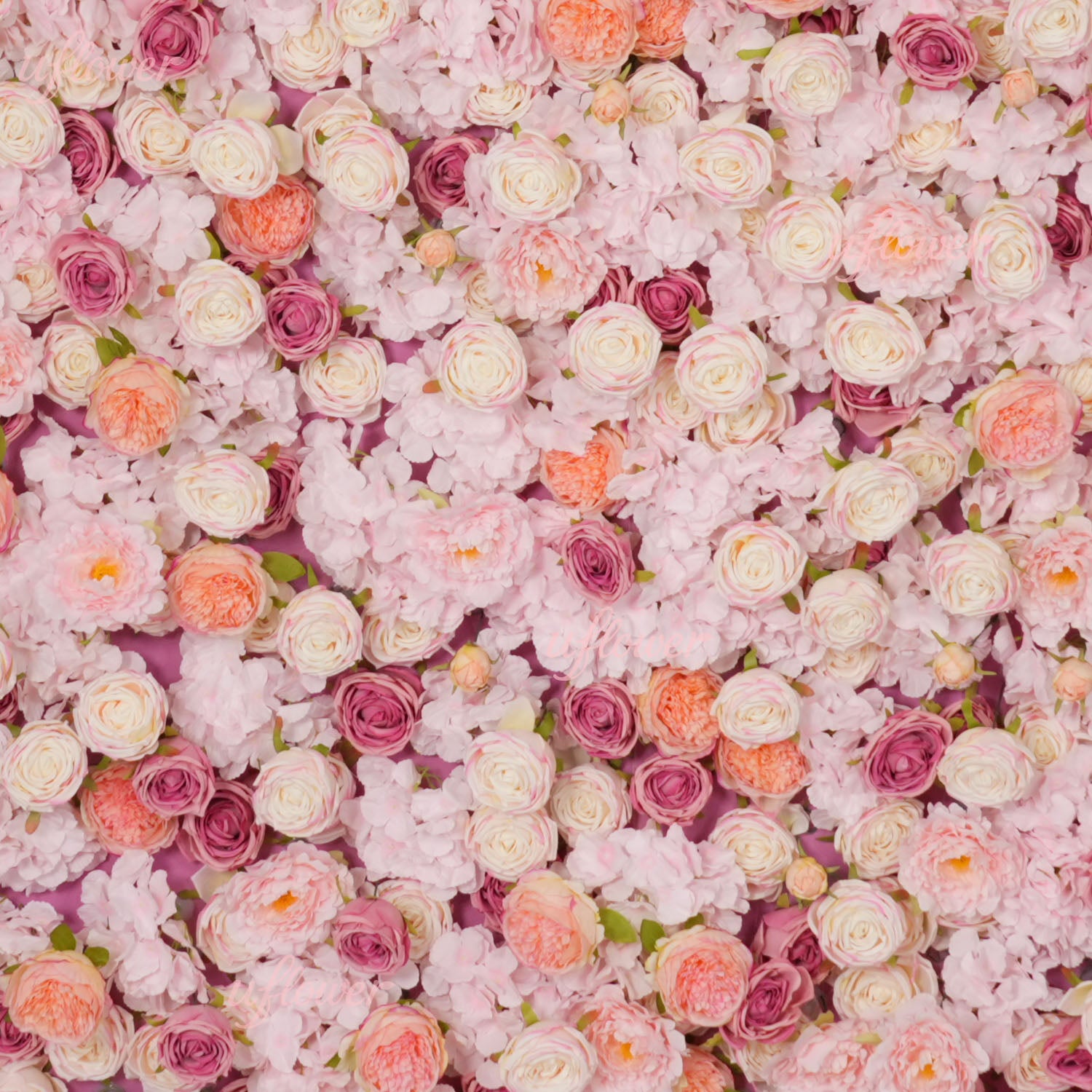Uflower Flower Wall Pink Rose Floral Backdrop Wedding Party Proposal Decor