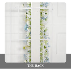 Uflower Blue White Flower Wedding Backdrop Arch Floral Arrangement