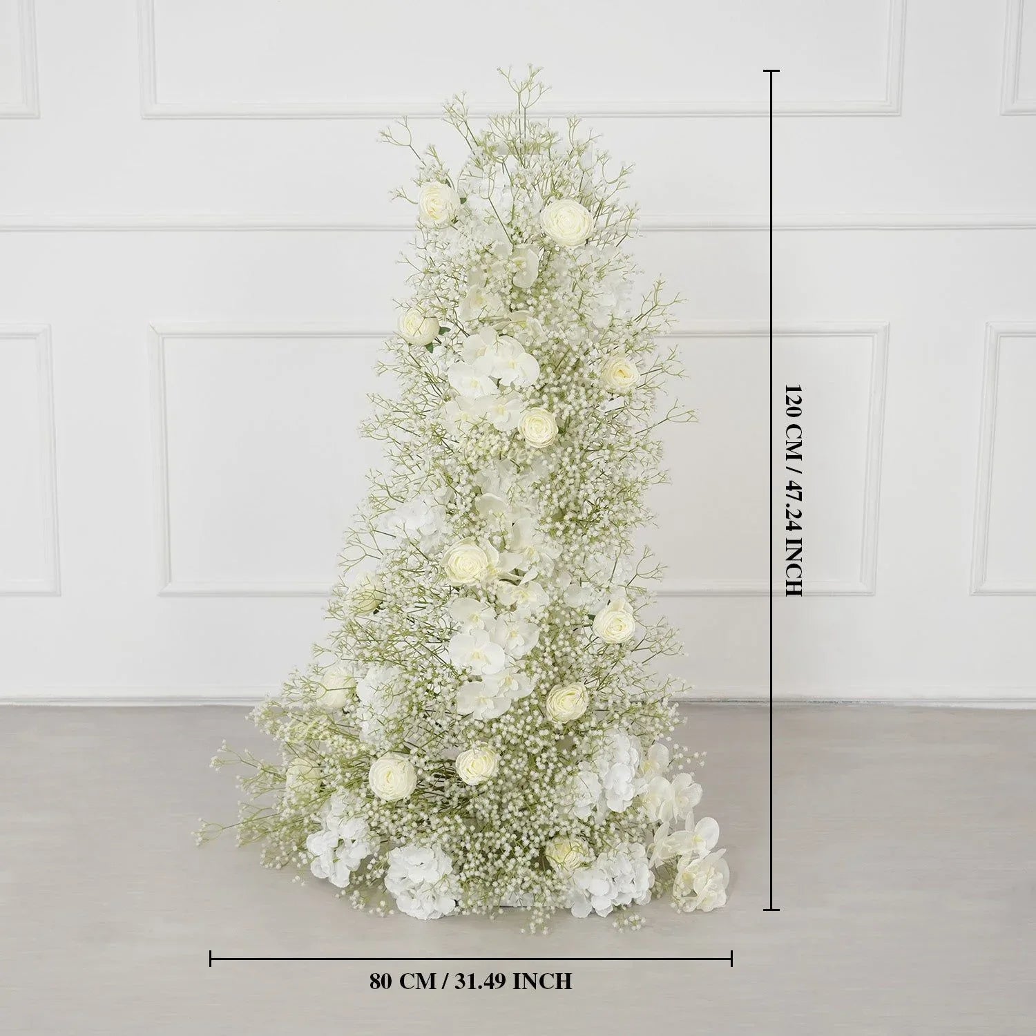 Uflower White Baby's Breath Horn Arch Wedding Party Backdrop Decor SET80211 - Uflower