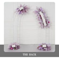 Uflower Purple Flower Arrangement Wedding Party Backdrop Floral Props