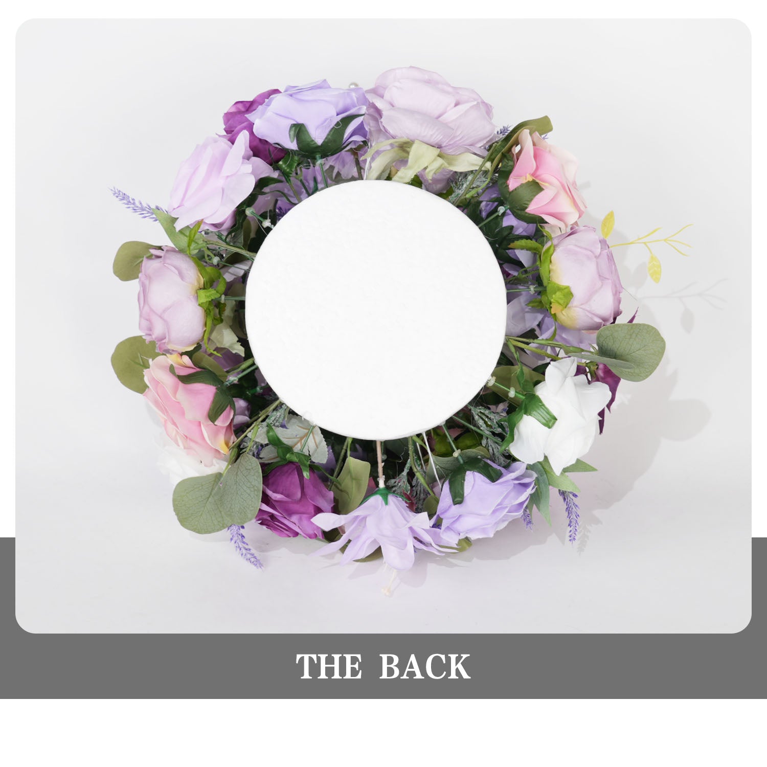 Purple Green Hanging Artificial Flower Corner Floral