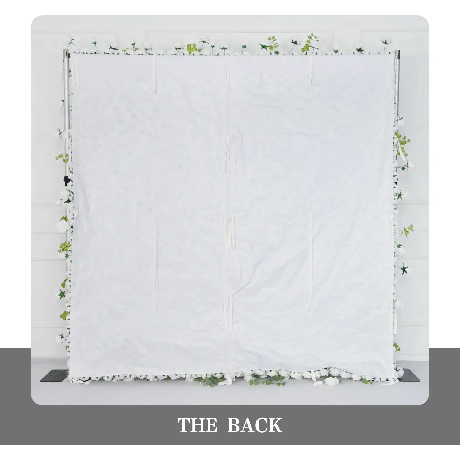 Uflower Artificial White Rose Wall Wedding Backdrop Decor - Uflower