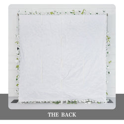 Uflower Artificial White Rose Wall Wedding Backdrop Decor