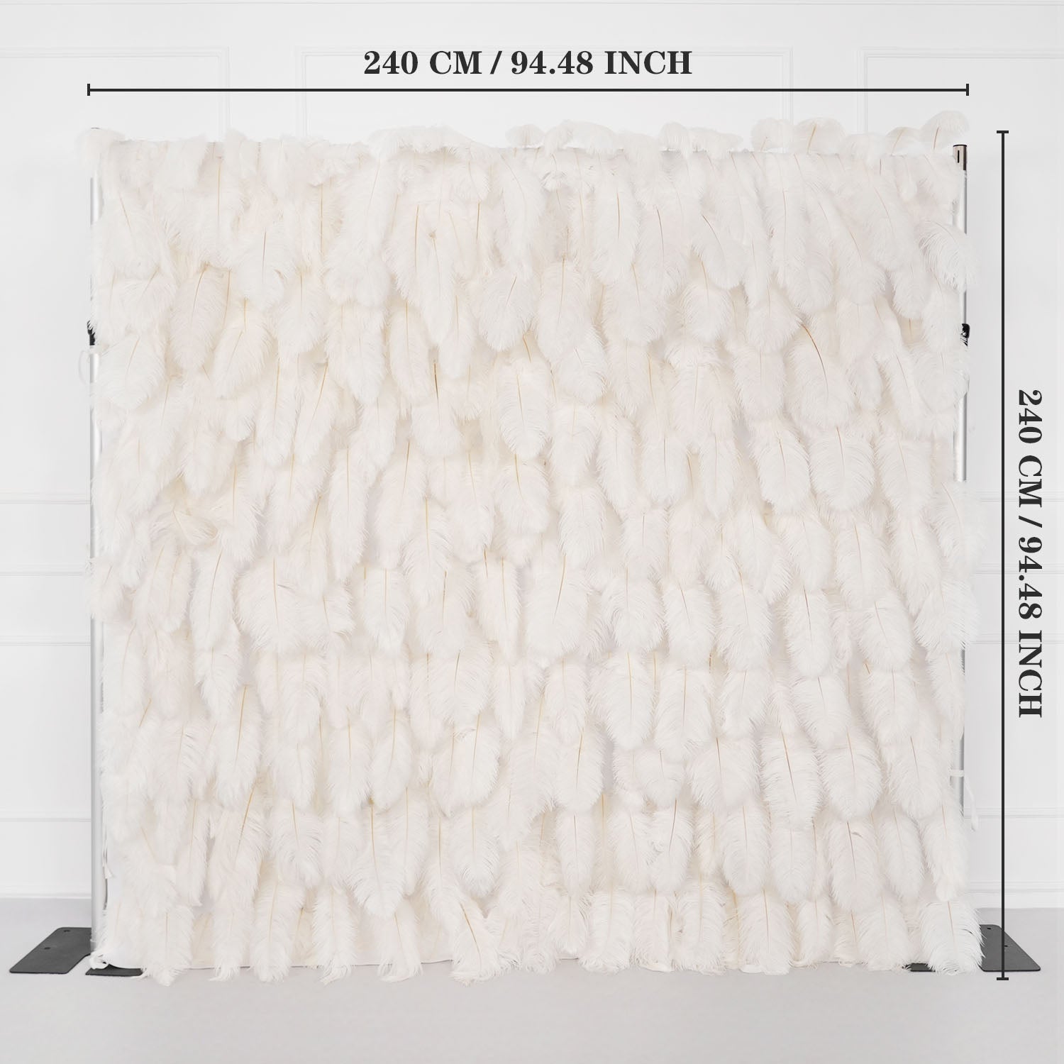 Uflower Artificial White 5D Flower Wall Wedding Backdrop Deco Birthday Party