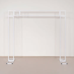 Uflower White Gold Retractable Flower Stand Adjustable Wedding Stage Background Shelf