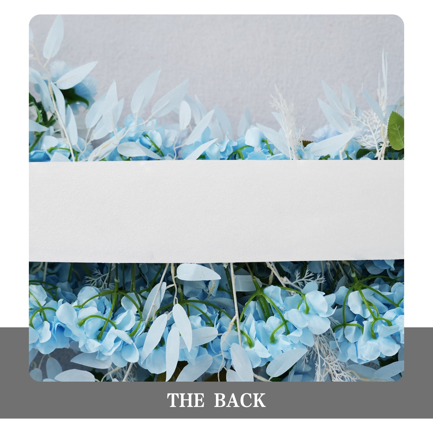 Artificial Blue Wedding KT Backdrop Flower Row Decor