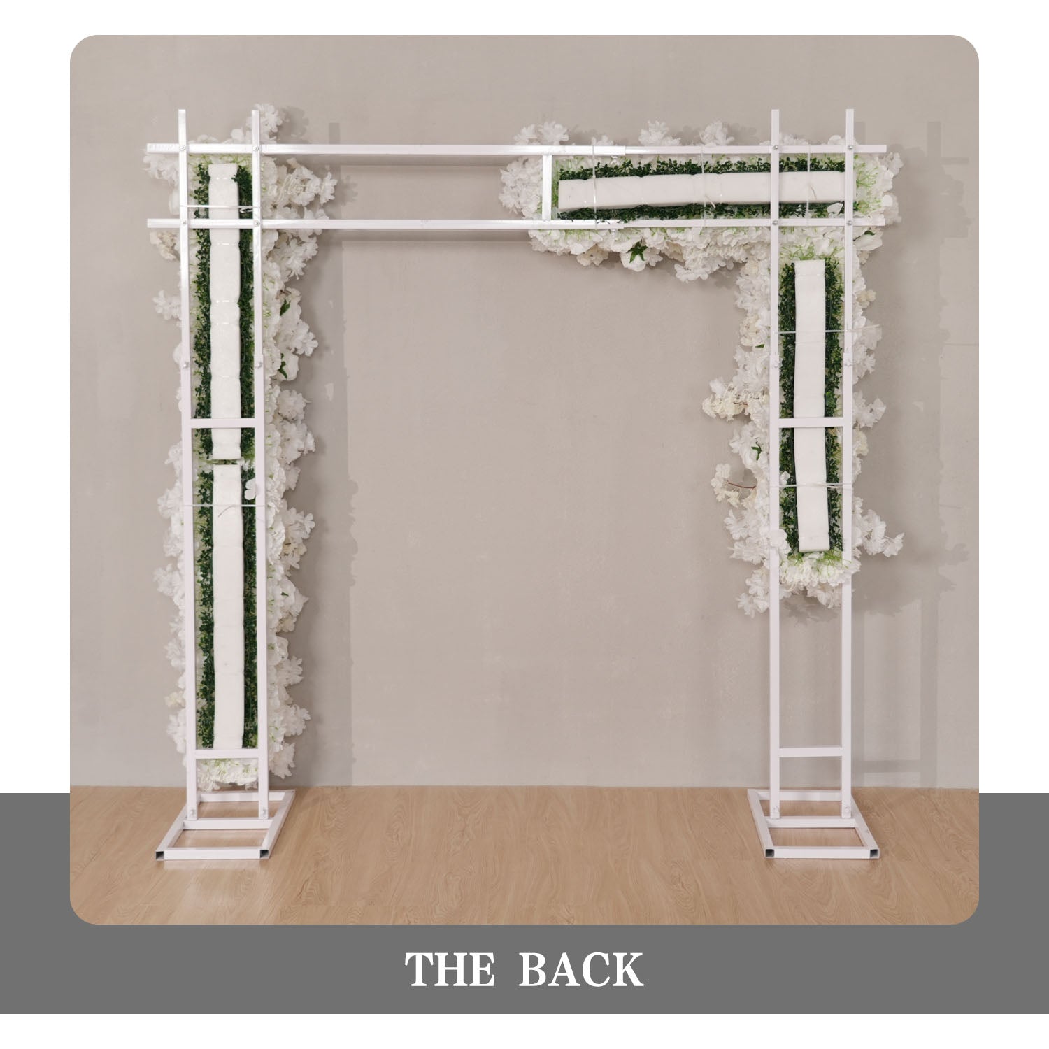 Uflower White Cherry Blossom Flower Row Wedding KT Backdrop Decor