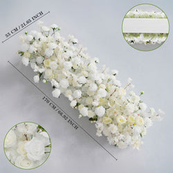 White Rose Flower Row Wedding Background Frame Arch
