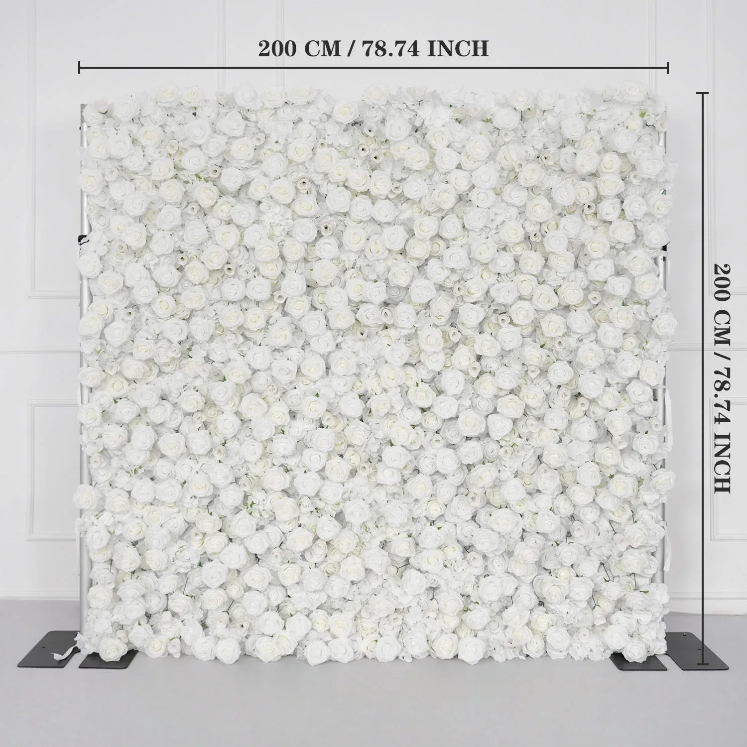 Uflower Artificial White Flower Wall Wedding Backdrop Decor - Uflower