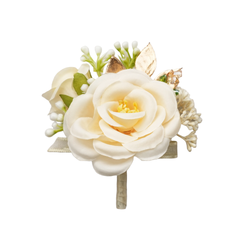 Uflower Champagne Series Bride Bouquet Wrist Corsage Groom Boutonniere Wedding Event Supplies
