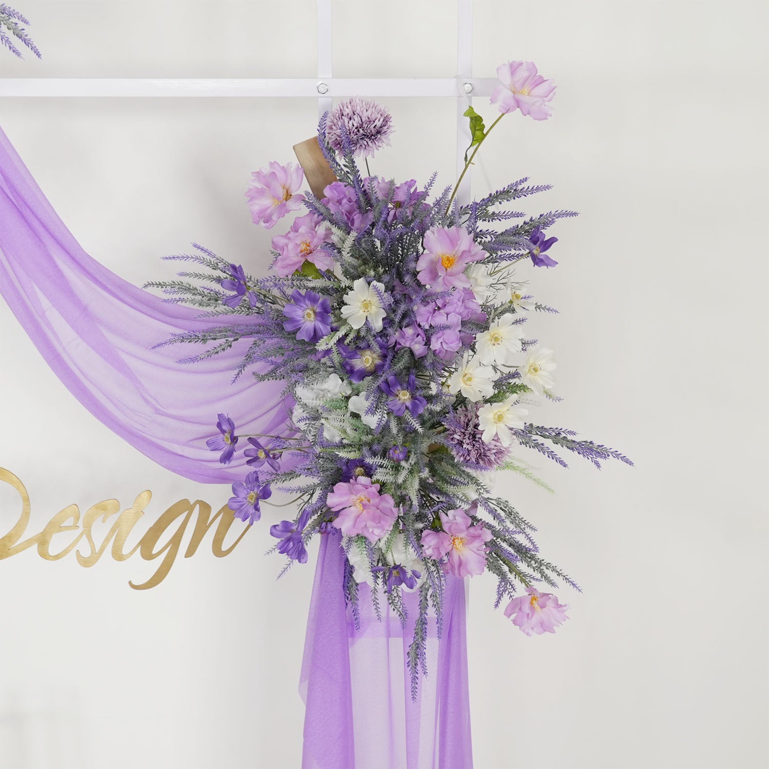 Artificial Purple Lavender Hang Flower Arrangement Wedding Backdrop Decor Props