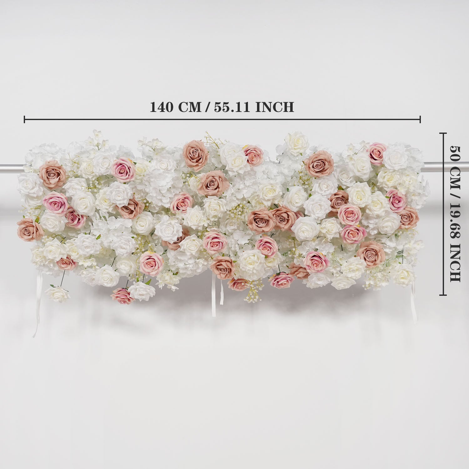 Uflower Pink Khaki Rose Wedding Background Flower Arrangement Arch Decoration