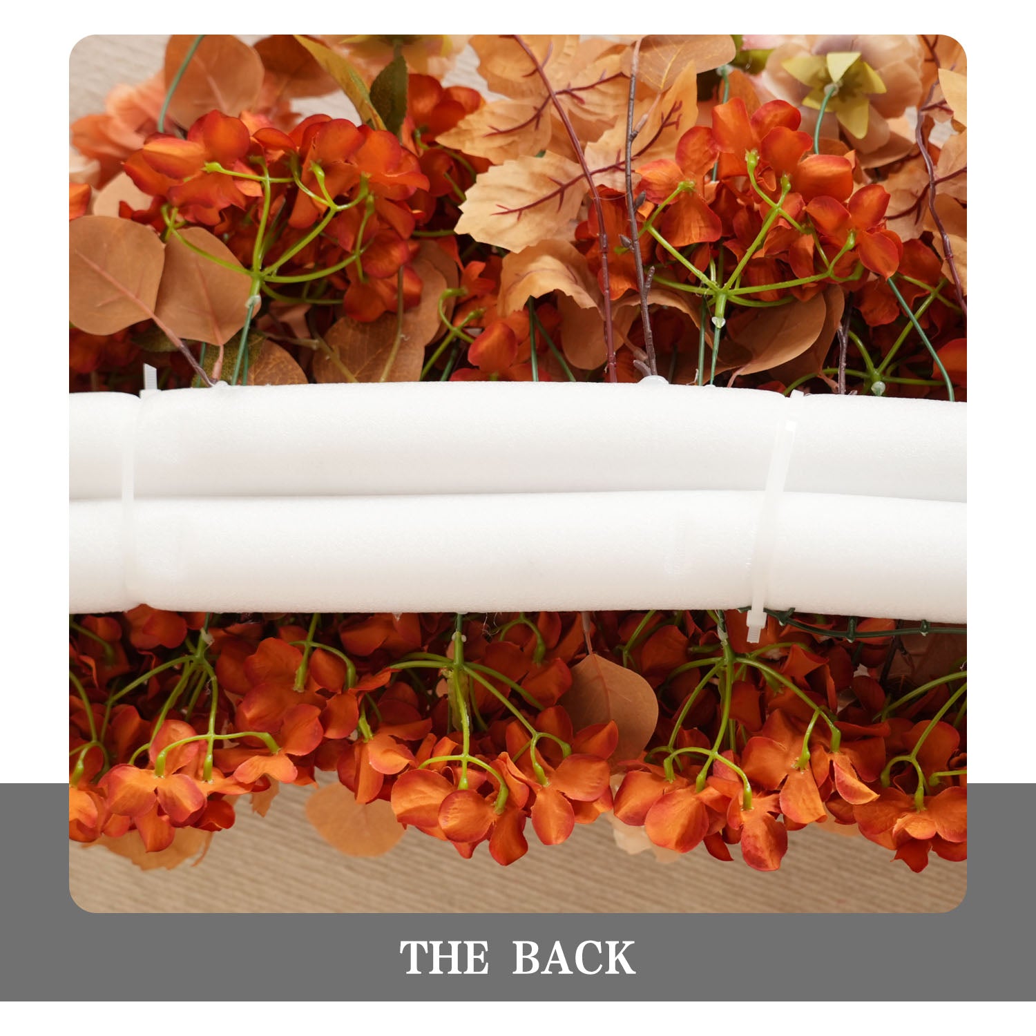 Uflower Artificial Autumn Pink Flower Row Wedding KT Backdrop Decor