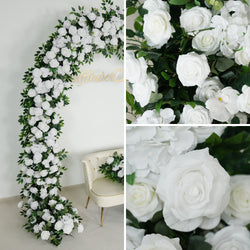 White Rose Banyan Leaf Door Arch Wedding Floral Arch