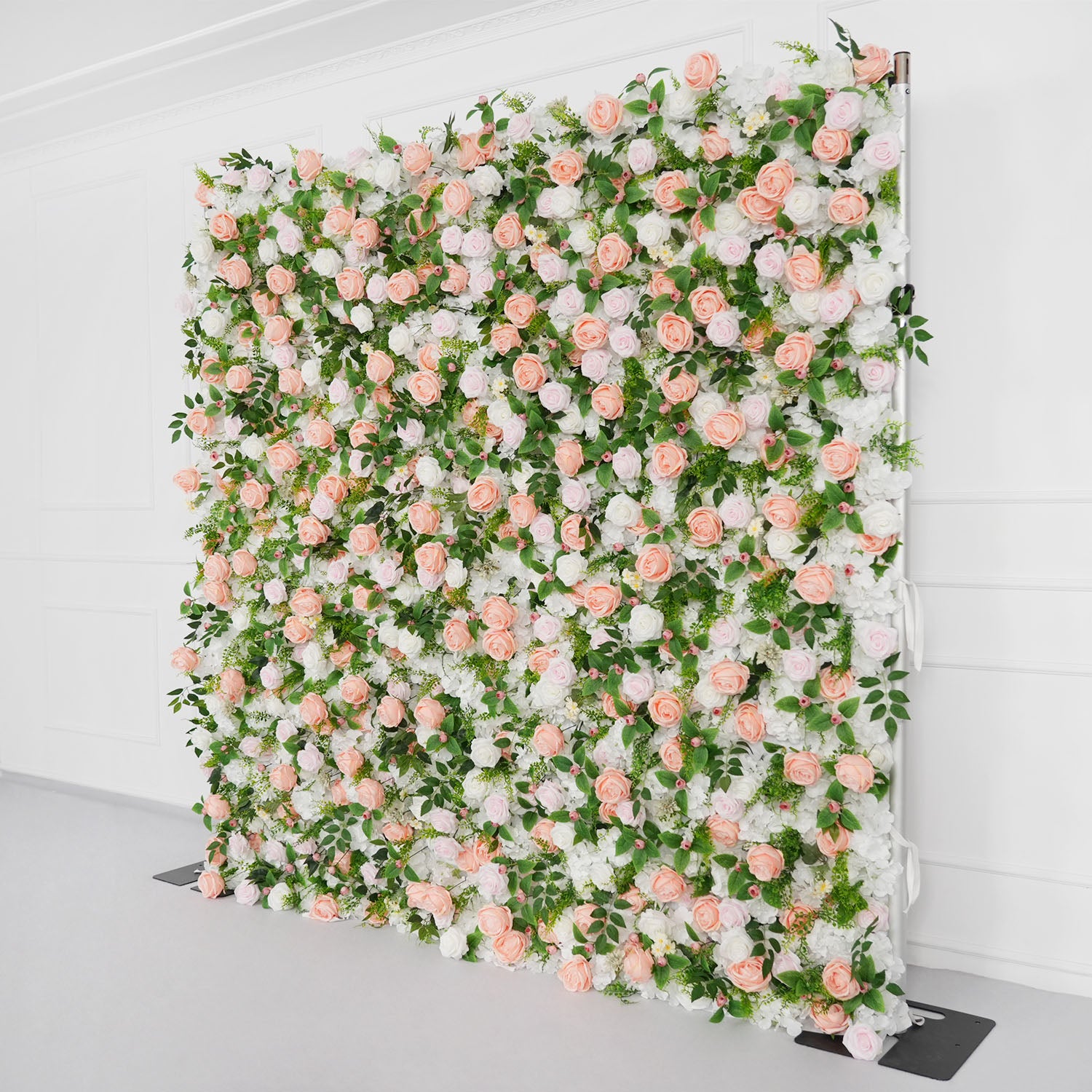 Uflower Artificial Pink White Flower Wall Wedding Backdrop Deco Birthday Party