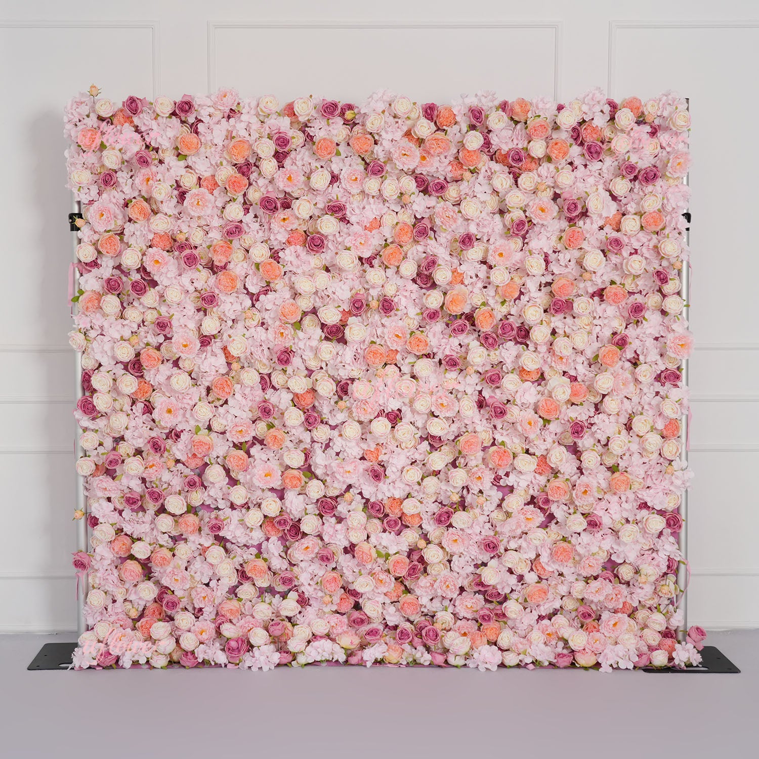 Uflower Flower Wall Pink Rose Floral Backdrop Wedding Party Proposal Decor