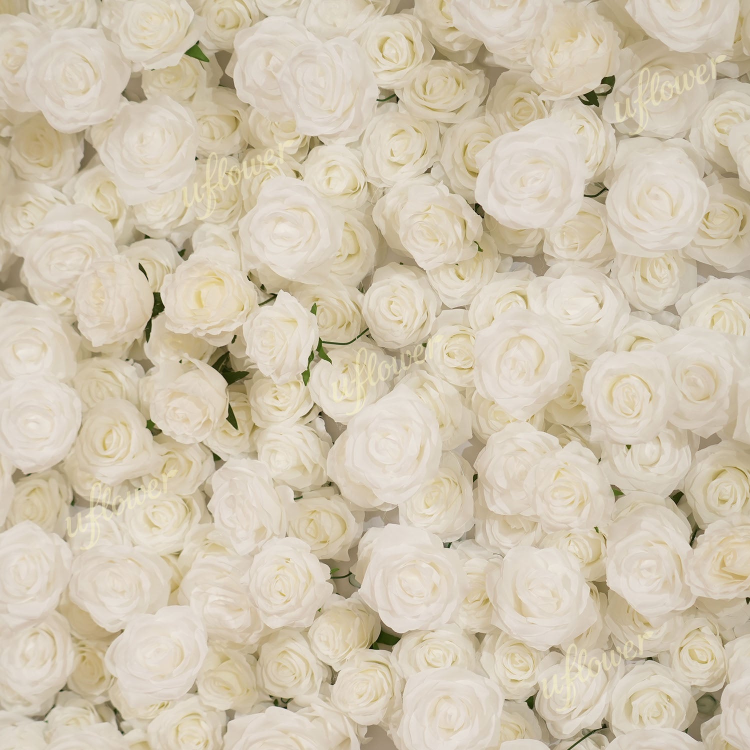 Uflower White Rose Flower Wall Backdrop Wedding Party Decoration