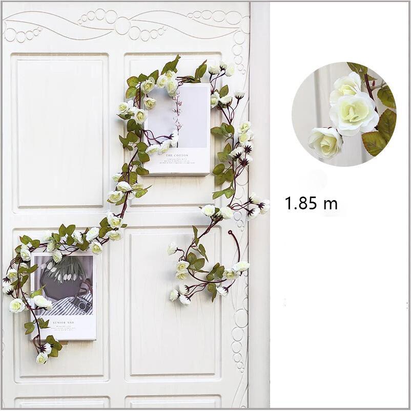 Christmas 69 simulation rose vine long juan flower vine ceiling pipe winding decoration green plants