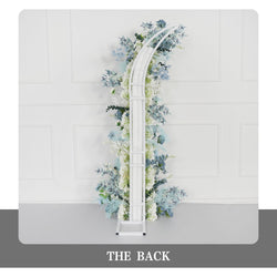 Uflower Horn Arch Blue White 5D Floral Arrangement Wedding Decor