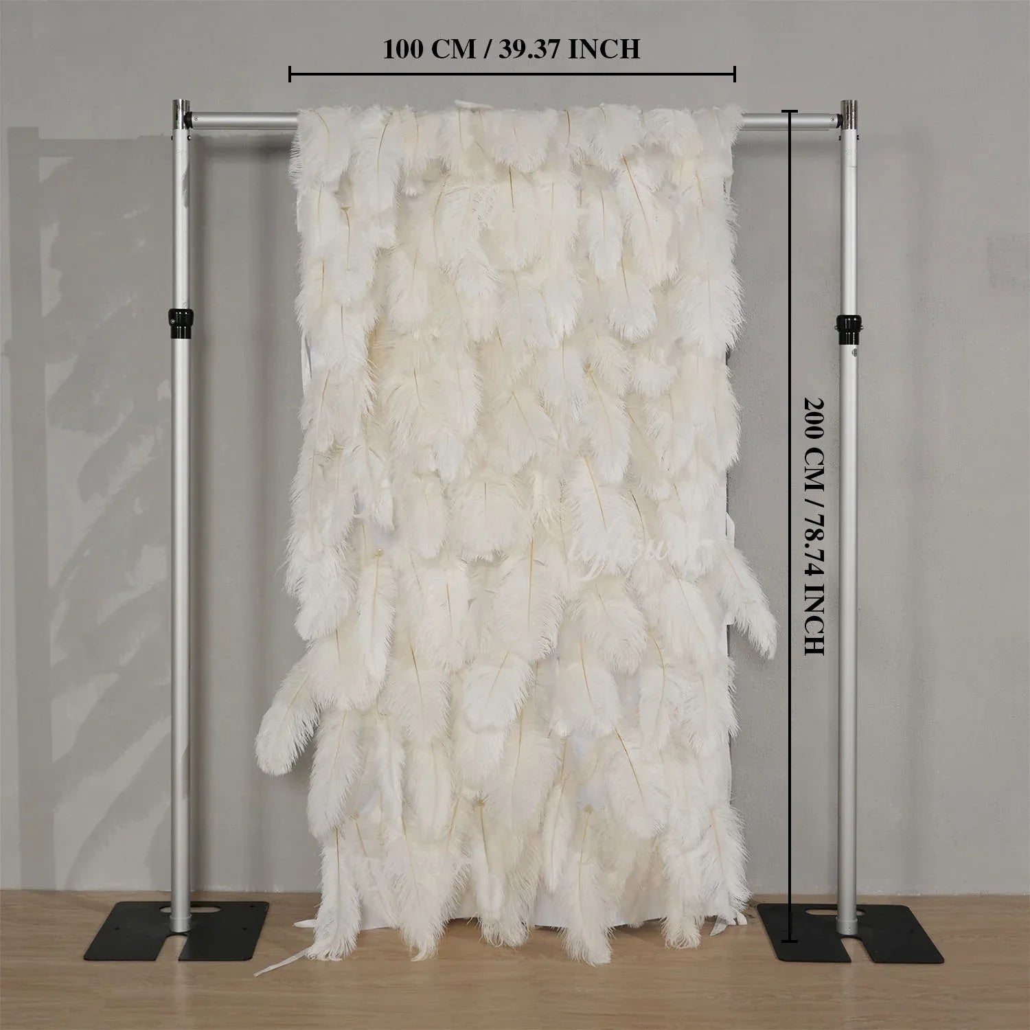 Uflower Artificial White 5D Flower Wall Wedding Backdrop Deco Birthday Party - Uflower