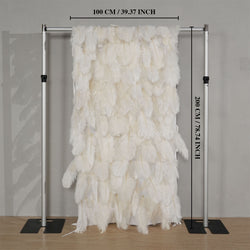 Uflower Artificial White 5D Flower Wall Wedding Backdrop Deco Birthday Party