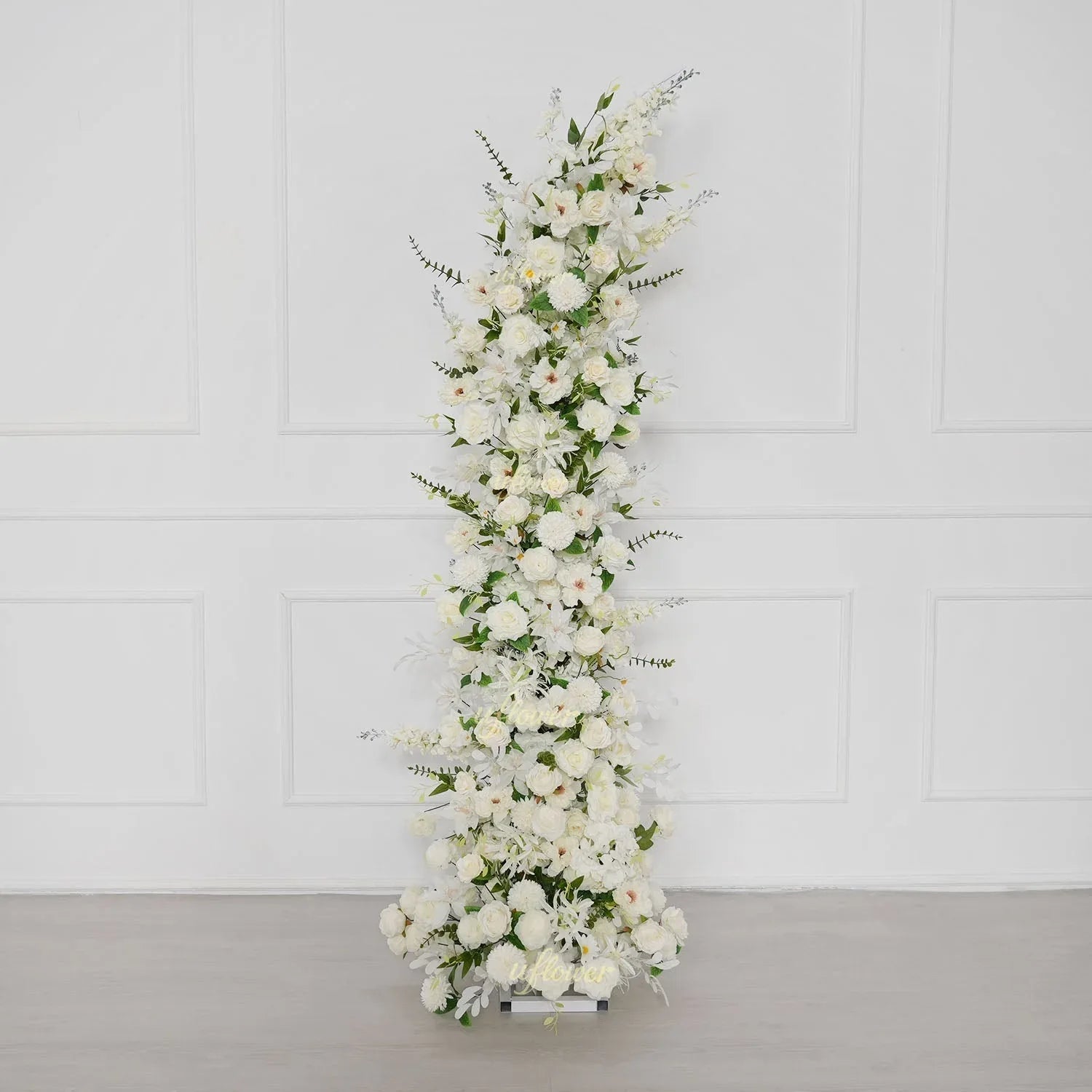 Uflower White Greenery Arrangement Floral Horn Arch Wedding Party Backdrop Decor SET80189 - Uflower