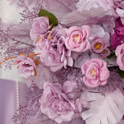 Uflower Purple Flower Arrangement Wedding Party Backdrop Floral Props