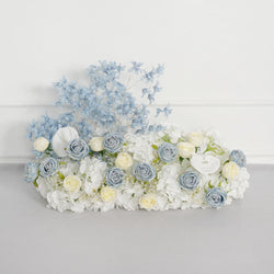 Uflower Blue White Flower Wedding Backdrop Arch Floral Arrangement