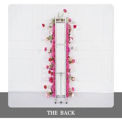 Uflower Pink Rose Wedding Background Arch KT Board Decoration Flower Arrangement