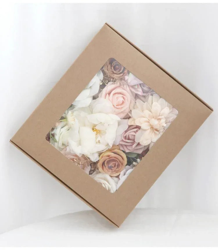Flower Box Silk Blooming Flowers with Stem Pink - Uflower