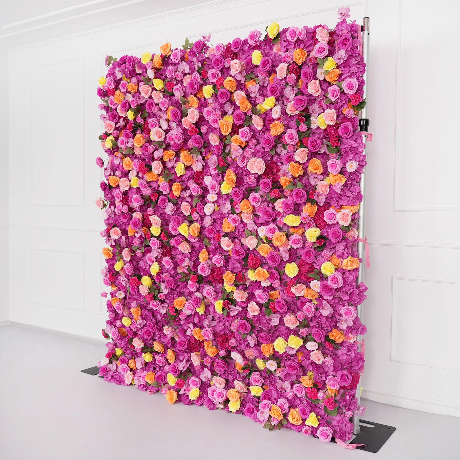 Uflower Flower Wall Hot Pink Orange Rose Floral Backdrop Wedding Party Proposal Decor Banquet Supplies