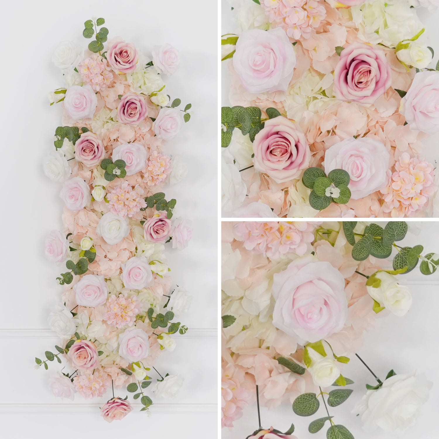 Uflower Pink Series Wedding Backdrop Arch Decor Floral Arrangement