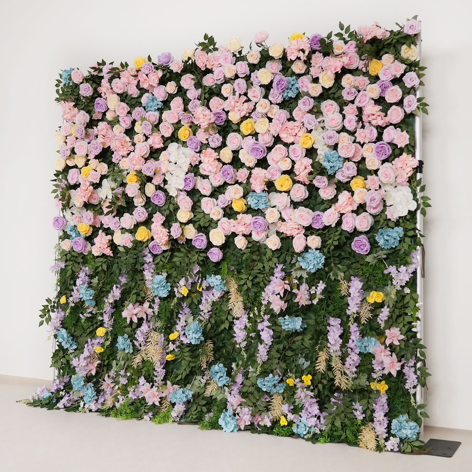 Uflower Flower Wall 3D Purple Pink Rose Floral Backdrop Wedding Party Proposal Decor