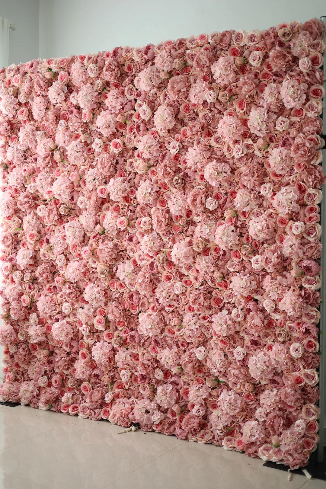 Pink Rose and Embroidery Simulated Wall Party Wedding Background