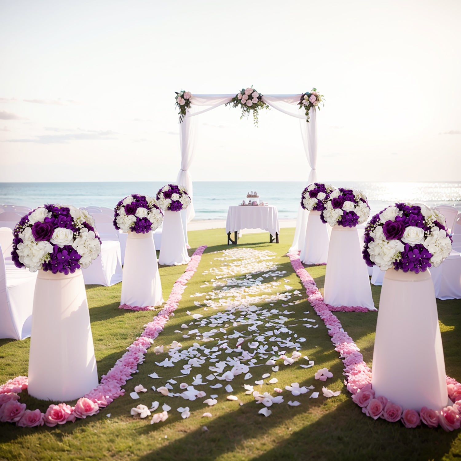 Uflower 35CM Artificial Flower Table Centerpiece Flower Ball Wedding Floral Arrangement