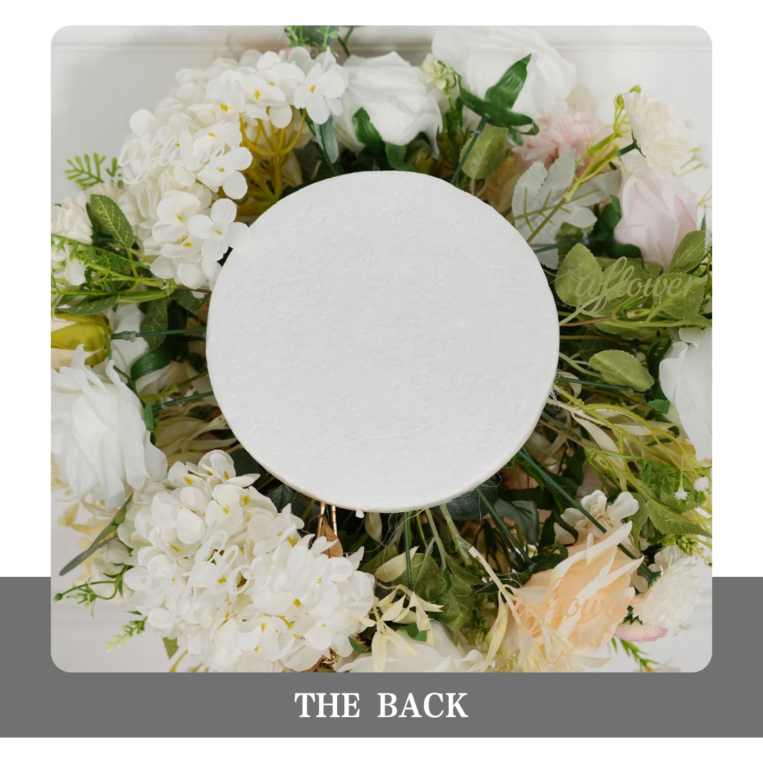 Artificial Champagne Pink White Rose Flower Arrangement Wedding Backdrop Decor Props