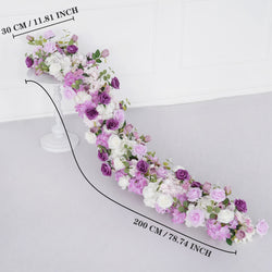 Uflower Artificial Flower Row Sofa Table Runner Floor Flower Arrangement