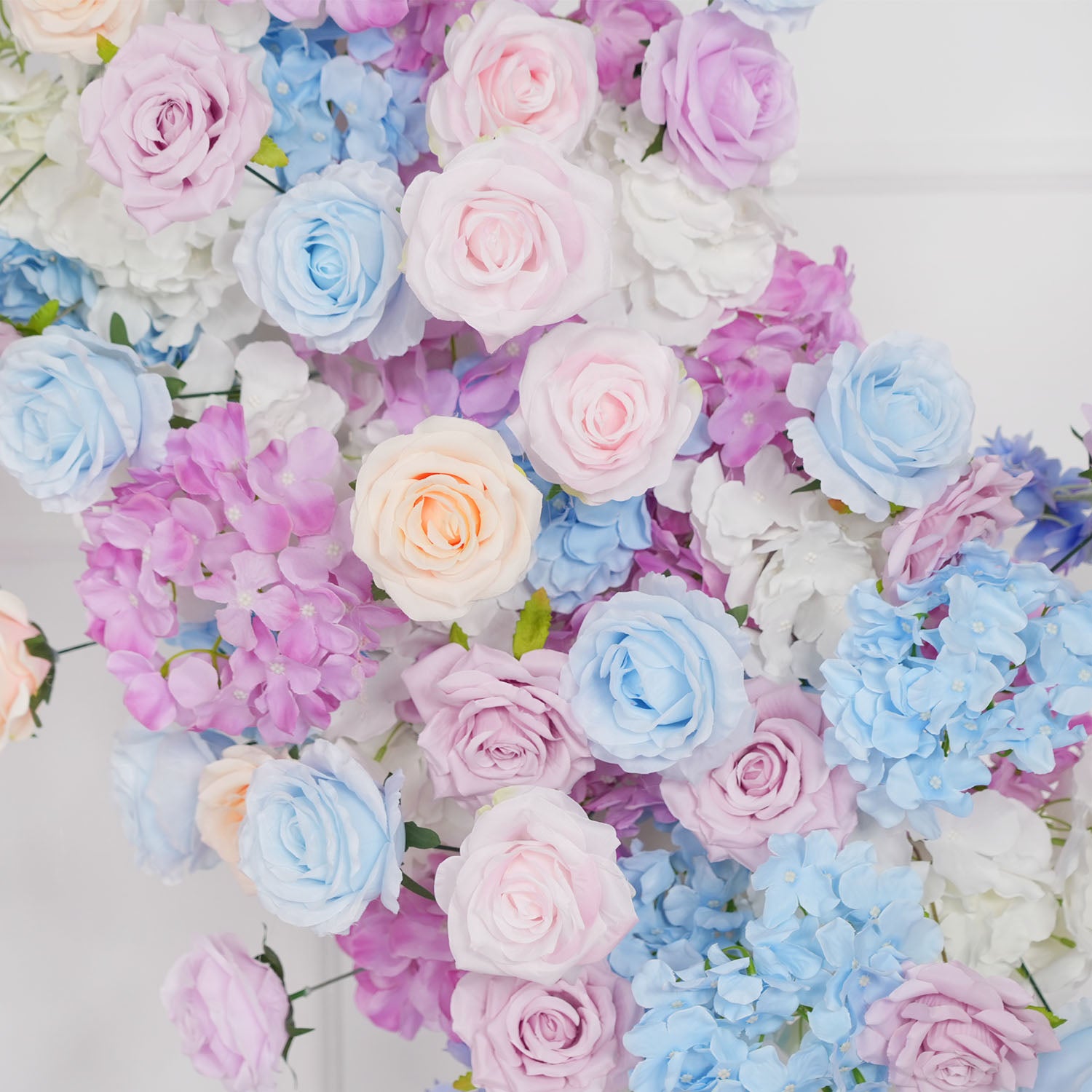 Uflower Purple Blue Rose Wedding Background Arch KT Board Decoration Flower Arrangement