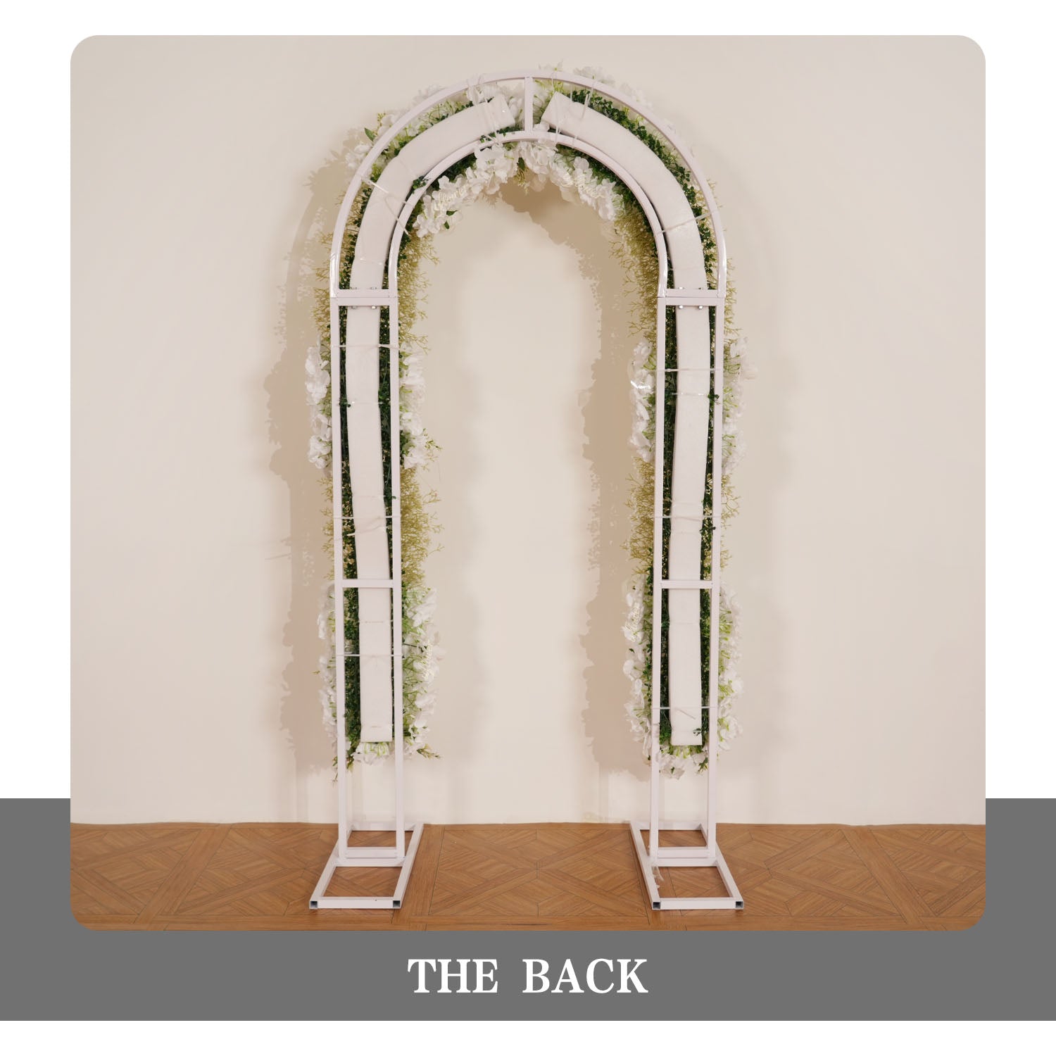 Uflower White Baby's Breath Flower Row Wedding KT Backdrop Decor