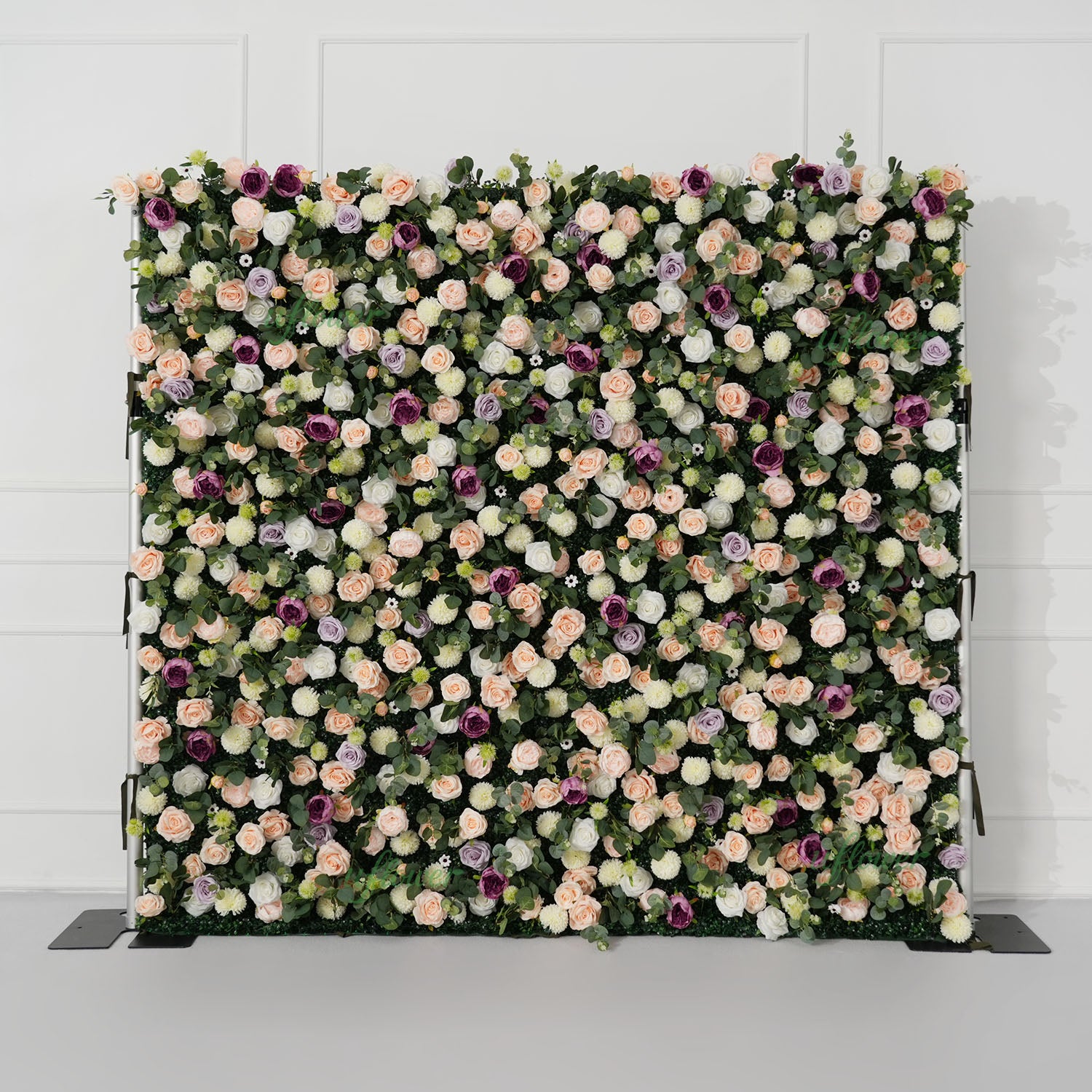 Uflower Purple Yellow Flower Wall Backdrop Wedding Party Decoration