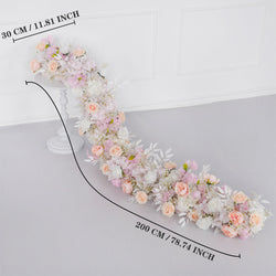 Uflower Artificial Flower Row Sofa Table Runner Floor Flower Arrangement