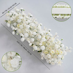 White Rose Flower Row Wedding Background Frame Arch