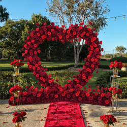 2.2m*2.2m Rose Heart-Shape Arch Flower