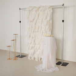Uflower Artificial White 5D Flower Wall Wedding Backdrop Decoration